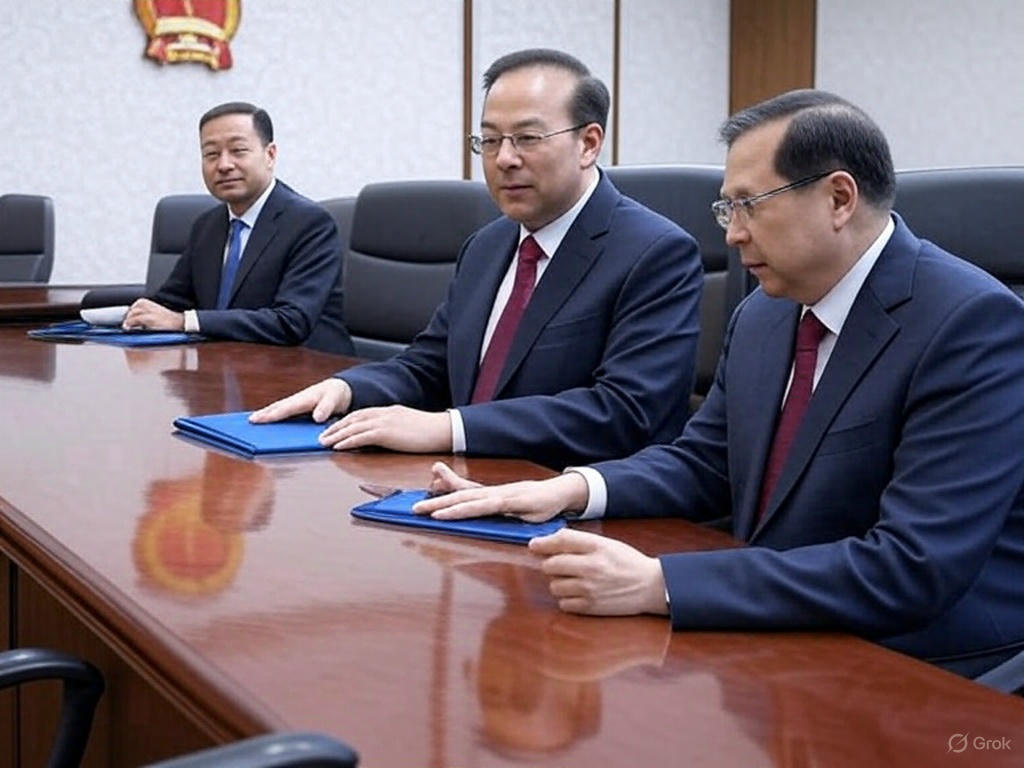 孙政才、胡春华和陈敏儿在一起